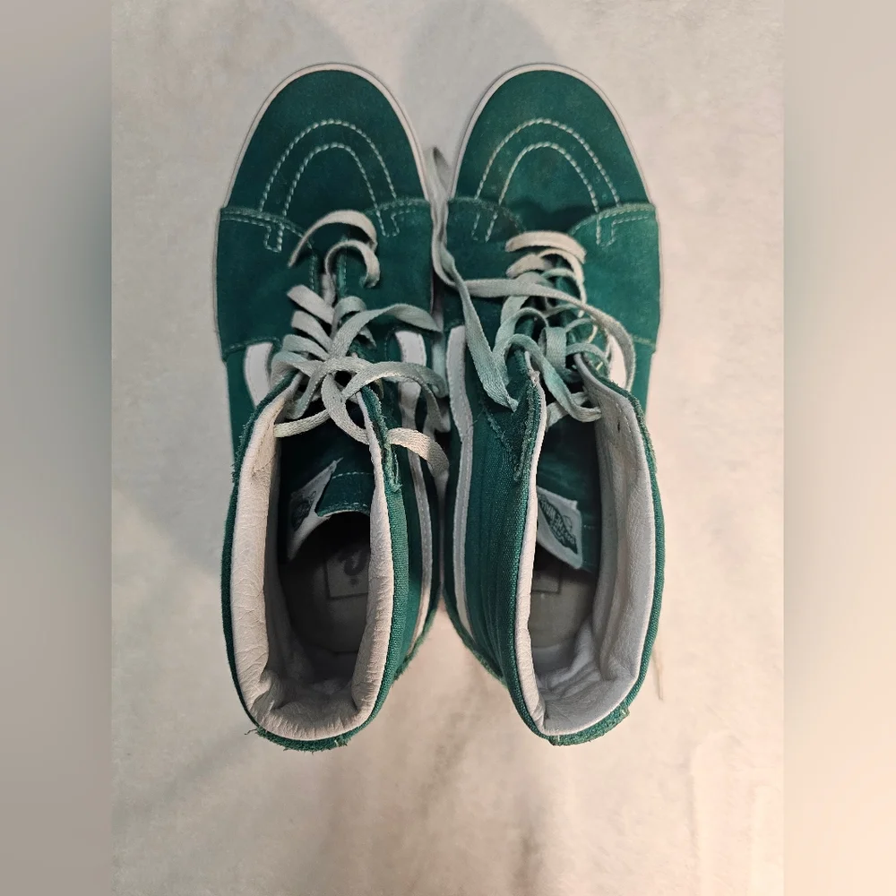 VANS skater shoes teal green Mens 9.5 US - Picture 8 of 9